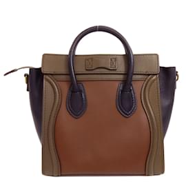 Céline-Celine Luggage Nano Handbag-Brown,Khaki,Navy blue