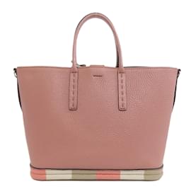 Fendi-Sac à main en cuir rose Fendi-Rose