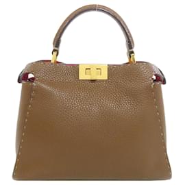 Fendi-Sac à main FENDI Peekaboo Essential-Marron