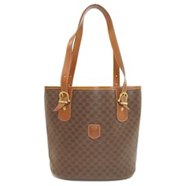 Céline-Celine Macadam Tote Bag-Brown