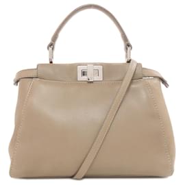 Fendi-Sac à main Fendi Peekaboo Mini-Marron