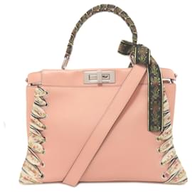 Fendi-Sac à main Fendi Peekaboo Ribbon Stitch-Rose