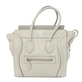 Céline-Celine Luggage Micro Tote Bag-Grey