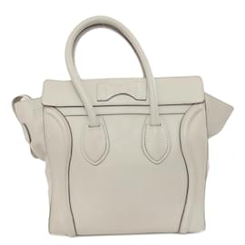 Céline-Celine Luggage Micro Tote Bag-Grey