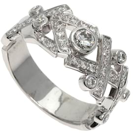Chanel-CHANEL Baroque Diamond Ring in 18K White Gold-Other