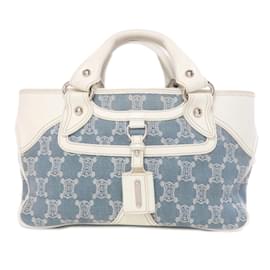 Céline-Celine Boogie Bag Handbag-White,Light blue