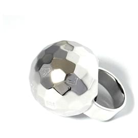 Chanel-Chanel Women's Mirror Ball Ring in Silver-Other