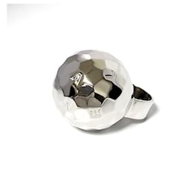 Chanel-Chanel Women's Mirror Ball Ring in Silver-Other