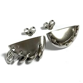 Louis Vuitton-Louis Vuitton Asymmetrical Bionic Earrings-Silvery