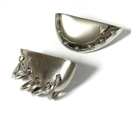 Louis Vuitton-Louis Vuitton Asymmetrical Bionic Earrings-Silvery