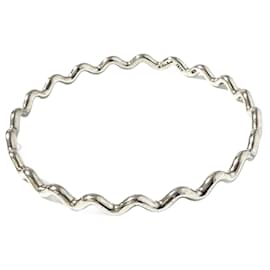 Tiffany & Co-Pulseira Bangle Zigzag Feminina Tiffany-Prata