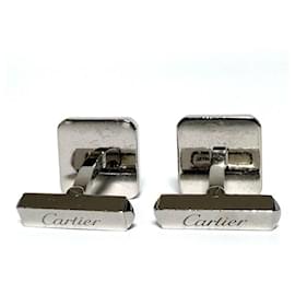 Cartier-Cartier Men's Santos de Cufflinks in Silver-Other
