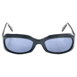 Chanel-Chanel Black Blue Tinted Gold CC Logo 5020 Sunglasses-Black,Blue,Golden