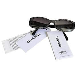 Chanel-Chanel Black Pearl Beaded Crystal Sunglasses 3171-B-Black