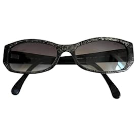 Chanel-Chanel Black Pearl Beaded Crystal Sunglasses 3171-B-Black