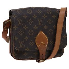 LOUIS VUITTON Monogram Cartouchiere MM Bolsa de Hombro M51253 LV Auth MY282 Monograma
