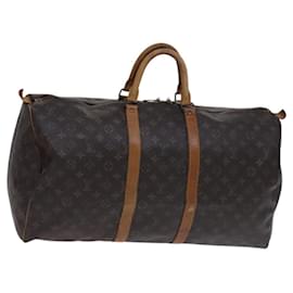 Louis Vuitton-LOUIS VUITTON Monogram Keepall 55 Boston Bag M41424 LV Auth MY352-Monogram