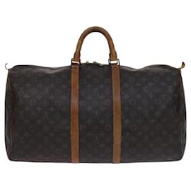 Louis Vuitton-LOUIS VUITTON Monogram Keepall 55 Boston Bag M41424 LV Auth MY352-Monogram