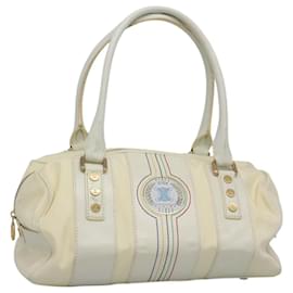 Céline-CELINE Boston Bag Canvas Beige Auth bs24046-Beige
