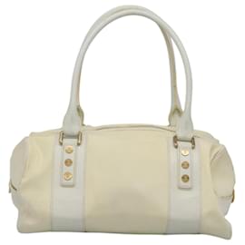 Céline-CELINE Boston Bag Canvas Beige Auth bs24046-Beige