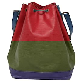 Louis Vuitton-LOUIS VUITTON Epi Noe Shoulder Bag Bicolor Red Blue M44084 LV Auth BD1364-Red,Blue