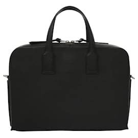 Loewe-LOEWE Anagram Business Bag Leather 2way Black Silver Auth nb409AM-Black,Silvery