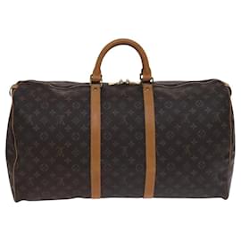 Louis Vuitton-LOUIS VUITTON Monogram Keepall 55 Boston Bag M41424 LV Auth MY203-Monogram