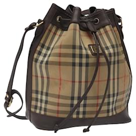 Autre Marque-Burberrys Nova Check Shoulder Bag Canvas Beige Auth ep8280-Beige