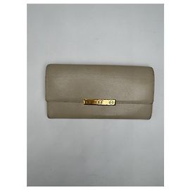 Vintage Cartier Leather Wallet White White