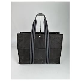 Hermès-HERMES Travel bags T.  Cotton-Black
