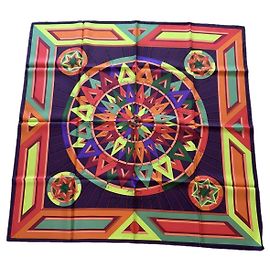 Lenço Hermès A Rosa dos Ventos de seda 90cm Outro