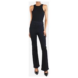 Frame Denim-Black Jetset flared jeans - size UK 4-Black