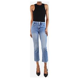 Frame Denim-Blue denim raw hem jeans - size UK 8-Blue