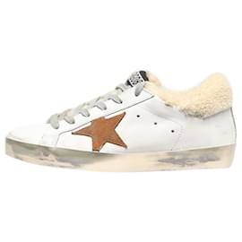 Golden Goose-White sabot shearling Super-star trainers - size EU 37-White