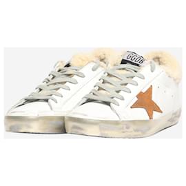 Golden Goose-White sabot shearling Super-star trainers - size EU 37-White
