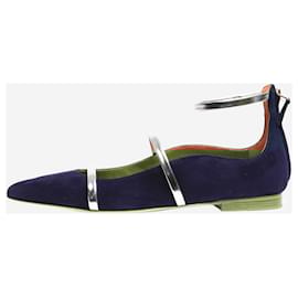 Autre Marque-Navy Maureen velvet flats - size EU 37-Blue