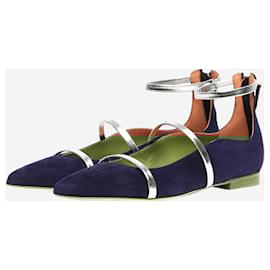 Autre Marque-Navy Maureen velvet flats - size EU 37-Blue