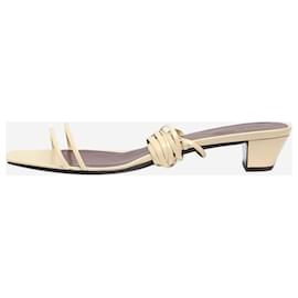 The row-Cream graphic strap kitten sandals - size EU 38-Cream
