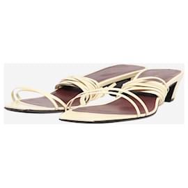 The row-Cream graphic strap kitten sandals - size EU 38-Cream