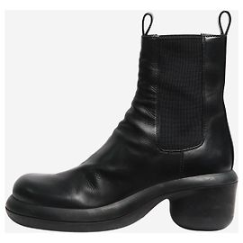 Jil Sander Schwarze Leder Chelsea Boots - EU 39,5 Schwarz
