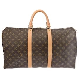 Louis Vuitton-Louis Vuitton Monogram Keepall 50 Boston Bag-Brown