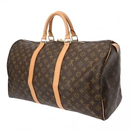Louis Vuitton-Louis Vuitton Monogram Keepall 50 Boston Bag-Brown