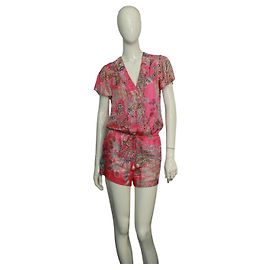 Hale Bob Floral Silk Viscose Romper Playsuit Multicolor S Multiple colors