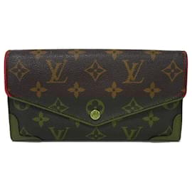 Louis Vuitton-Louis Vuitton Long Wallet Portefeuille Sarah-Brown,Fuschia