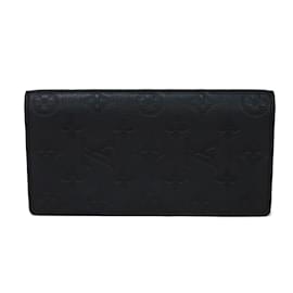 Louis Vuitton-Louis Vuitton Long Wallet Portefeuille Brazza-Black