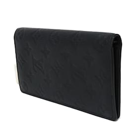 Louis Vuitton-Louis Vuitton Long Wallet Portefeuille Brazza-Black