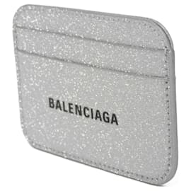Balenciaga-Balenciaga Silver Card Case-Silvery