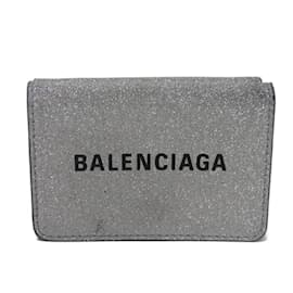 Balenciaga-Portefeuille Tri-fold Balenciaga-Argenté