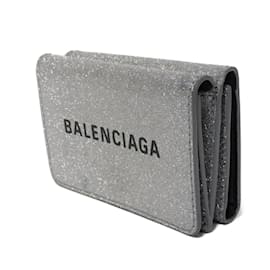 Balenciaga-Portefeuille Tri-fold Balenciaga-Argenté