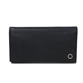Bulgari-Bvlgari Black Leather Long Wallet-Black